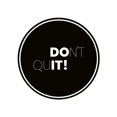 Black Circle Do Not Quit Sticker Template