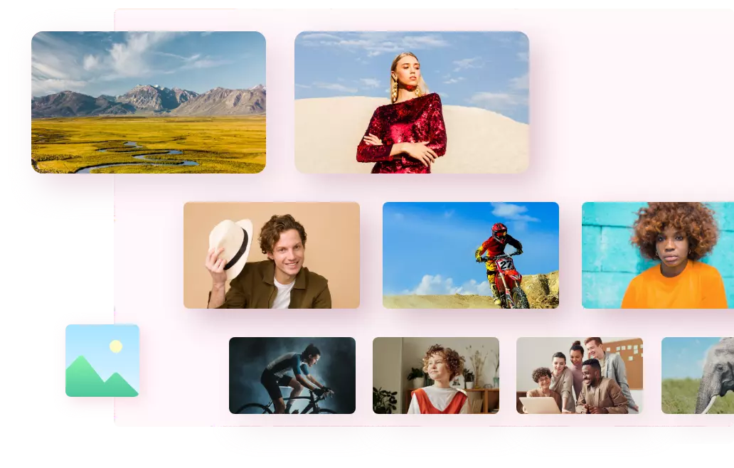 Use our vast library of 100 million stock images to design anything