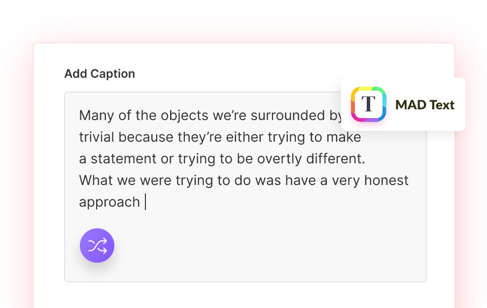 AI caption generator