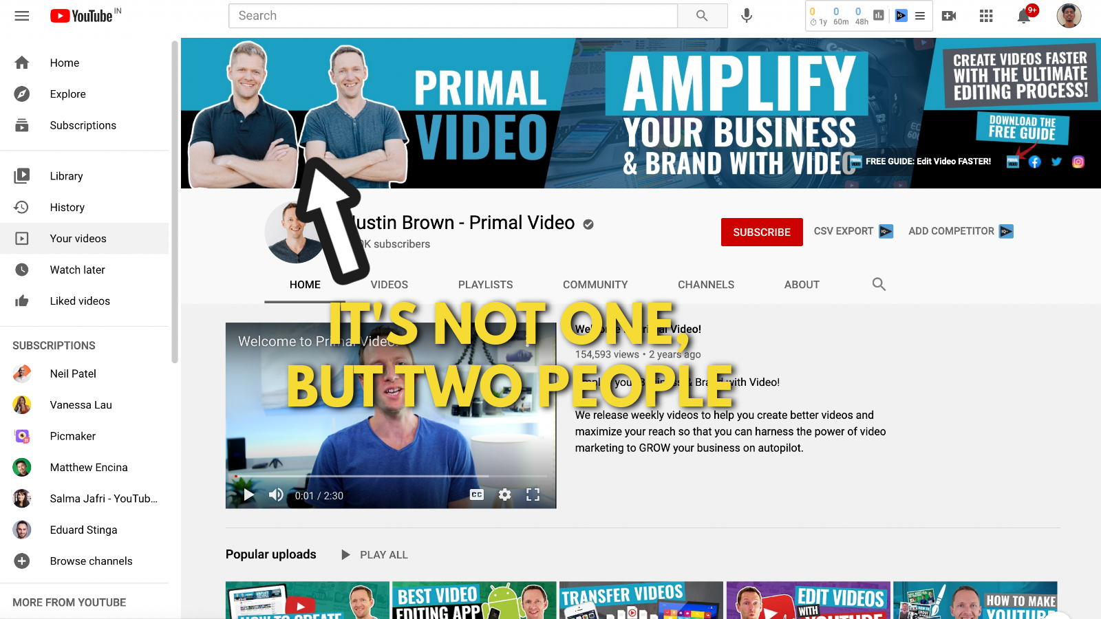 Primal video's YouTube 