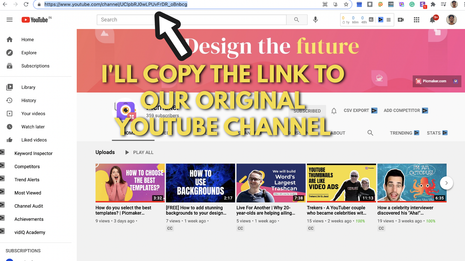 Step 3 of adding the links on your YouTube banner example