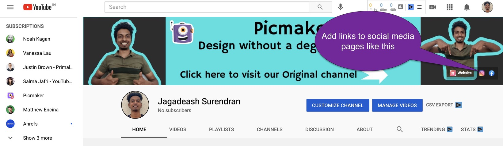 How-to-add-social-links-to-YouTube-channel-screenshot