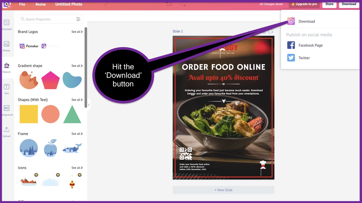 How to create a business flyer - step 11 -screenshot 1