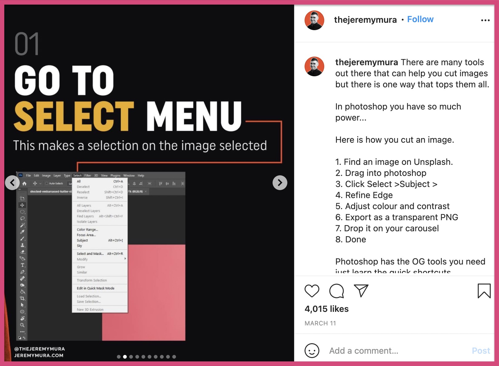Decoding how an Instagram carousel post is built - Slide 2
