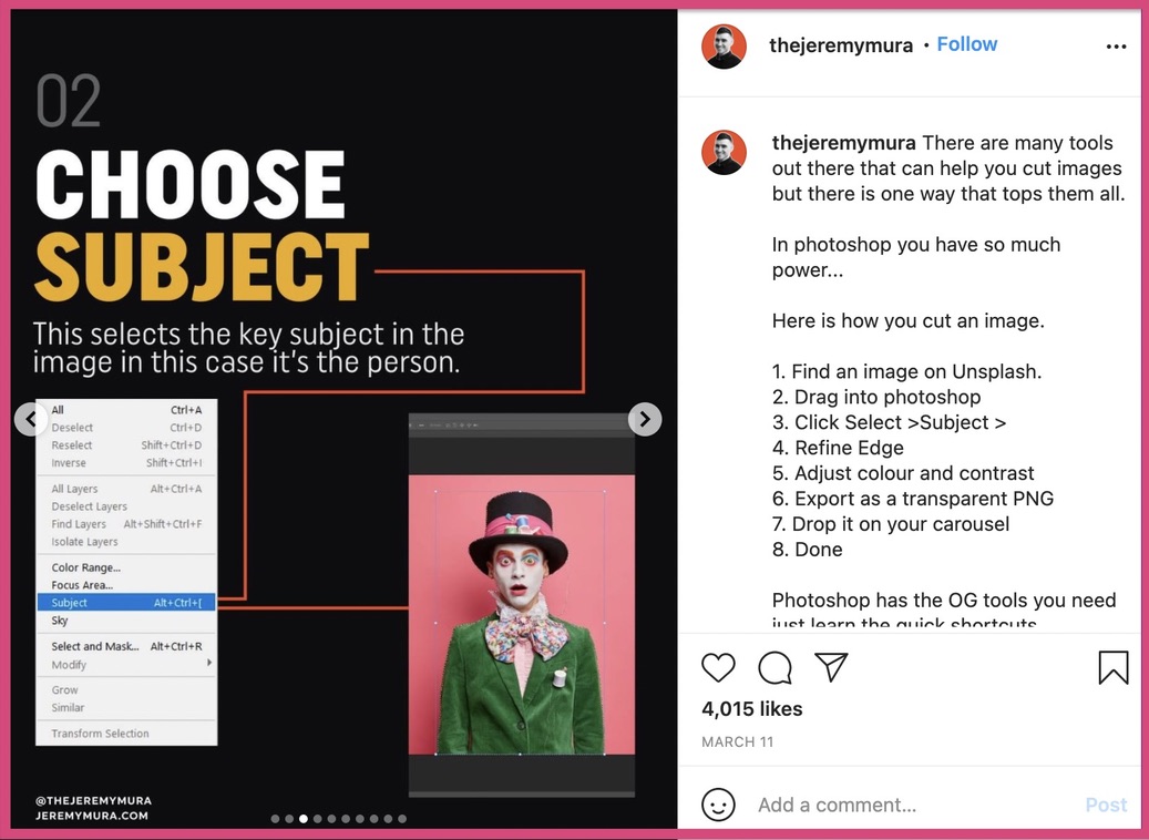 Decoding how an Instagram carousel post is built - Slide 3