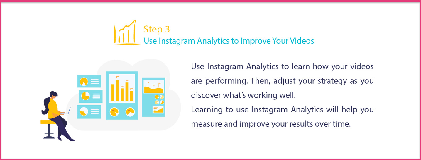 Use Instagram analytics for your videos