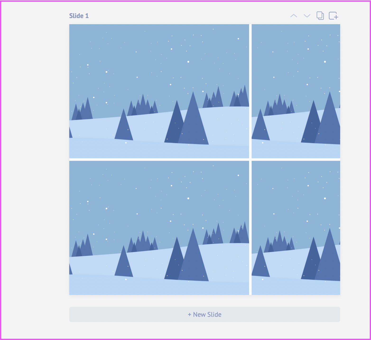 Sample grid template in Picmaker