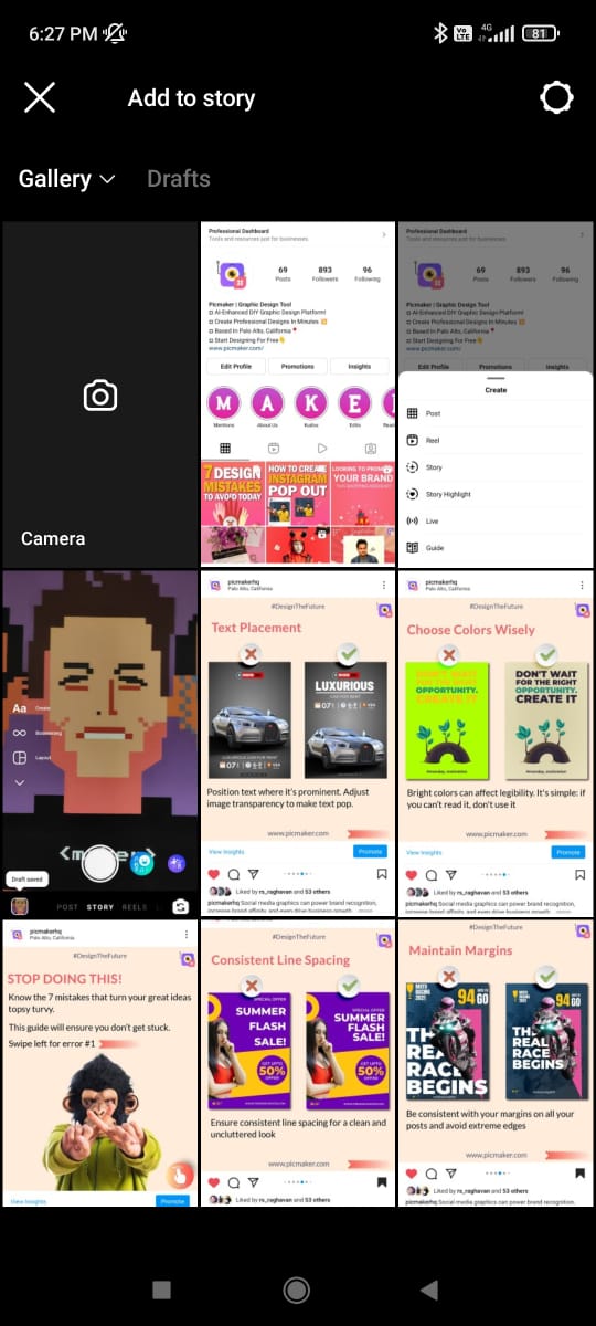 Access your mobile gallery to begin sharing images - Picmaker