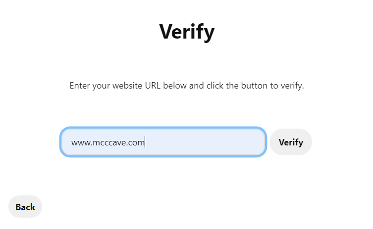 Pinterest website verification