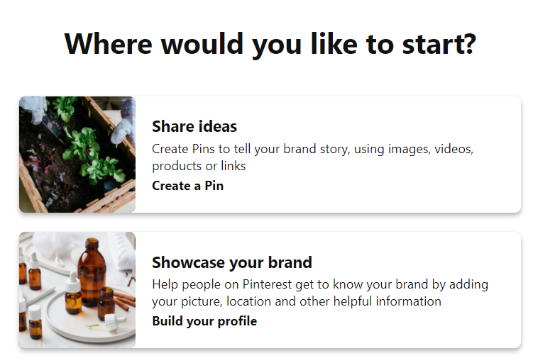 Pinterest where would you like to start