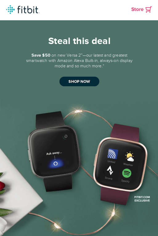 Fitbit sales promotion newsletter