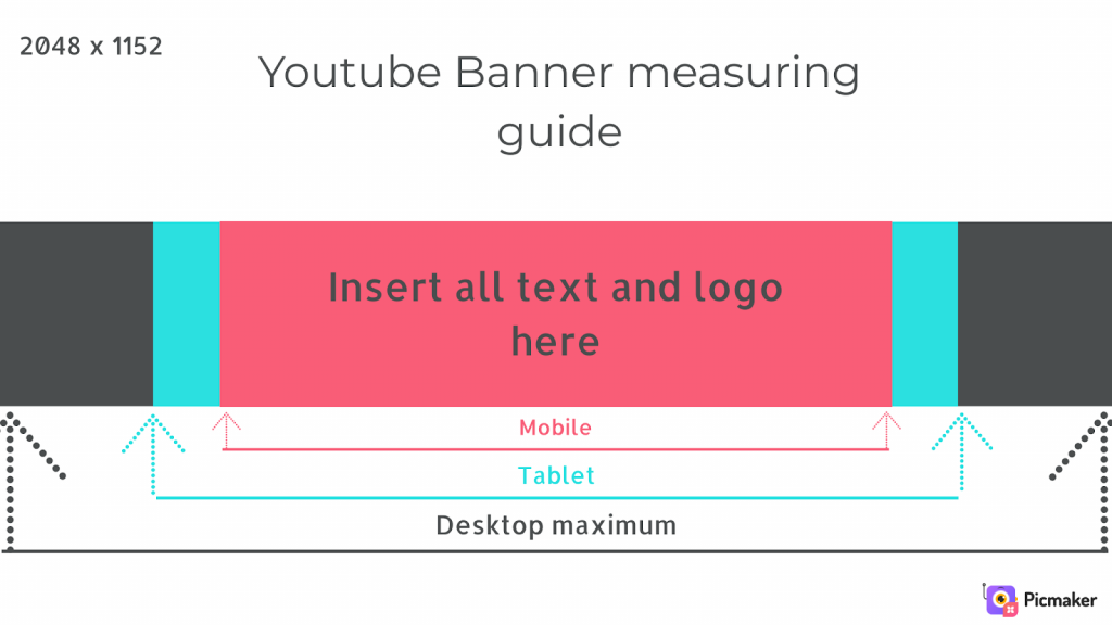 YouTube banner 2048x1152 measuring guide - Picmaker - 2