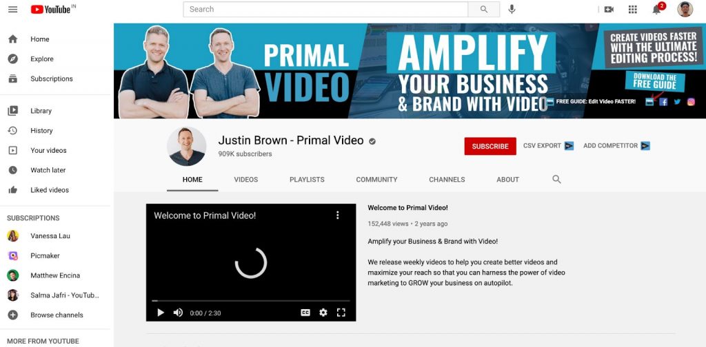 Picmaker-YouTube-Channel-Example-Primal-Video-Justin-Brown