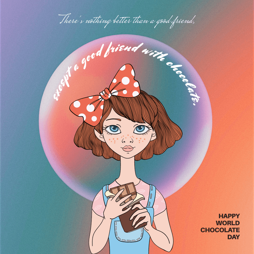 girl-with-chocolate-illustrated-chocolate-day-linkedin-post-template-thumbnail-img