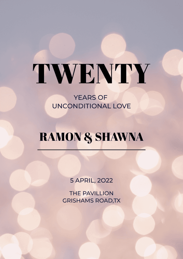 bokeh-background-twenty-years-of-unconditional-love-poster-template-thumbnail-img
