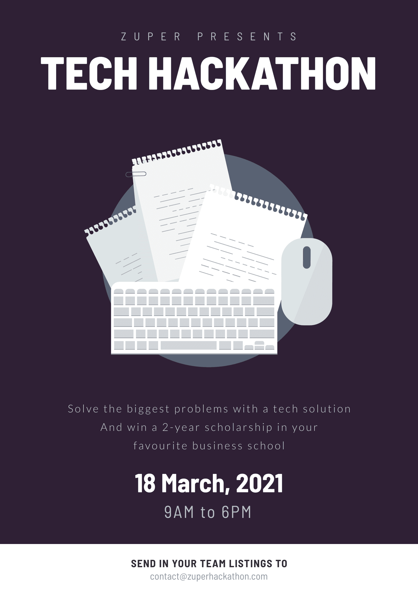 Easy and Free Customizable Hackathon Templates Picmaker