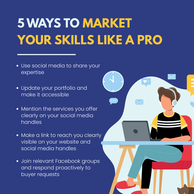 Man Illustrated Tips Linkedin Post Template