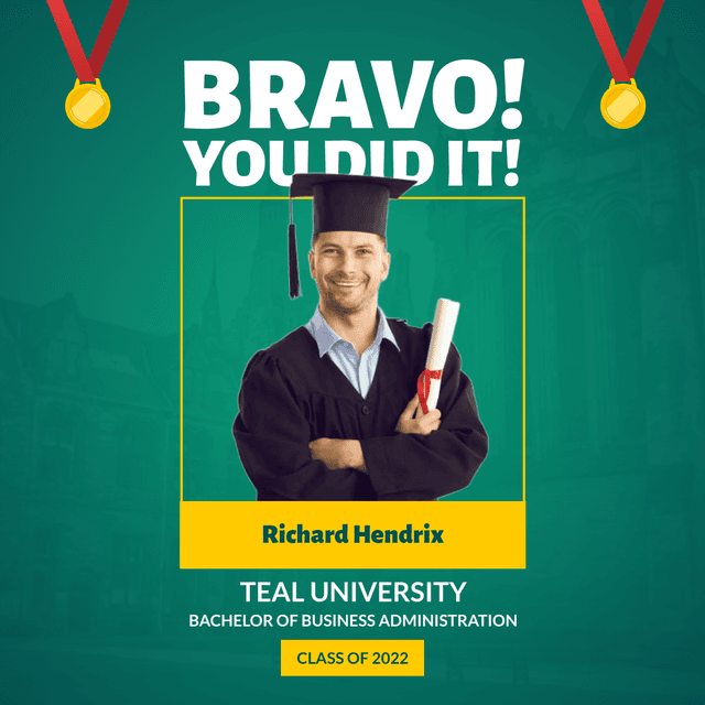 Graduation Day Wishes Linkedin Post Template