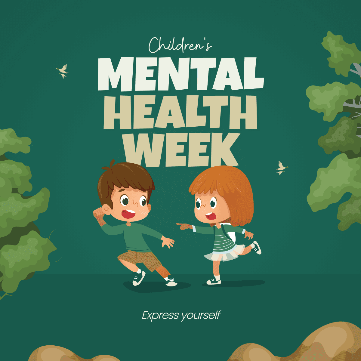 green-background-childrens-mental-heath-week-linkedin-post-template-thumbnail-img