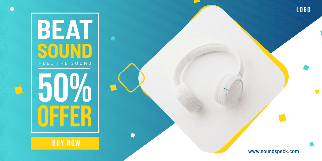 white-headphones-in-blue-and-white-beat-sound-feel-the-sound-twitter-post-template-thumbnail-img
