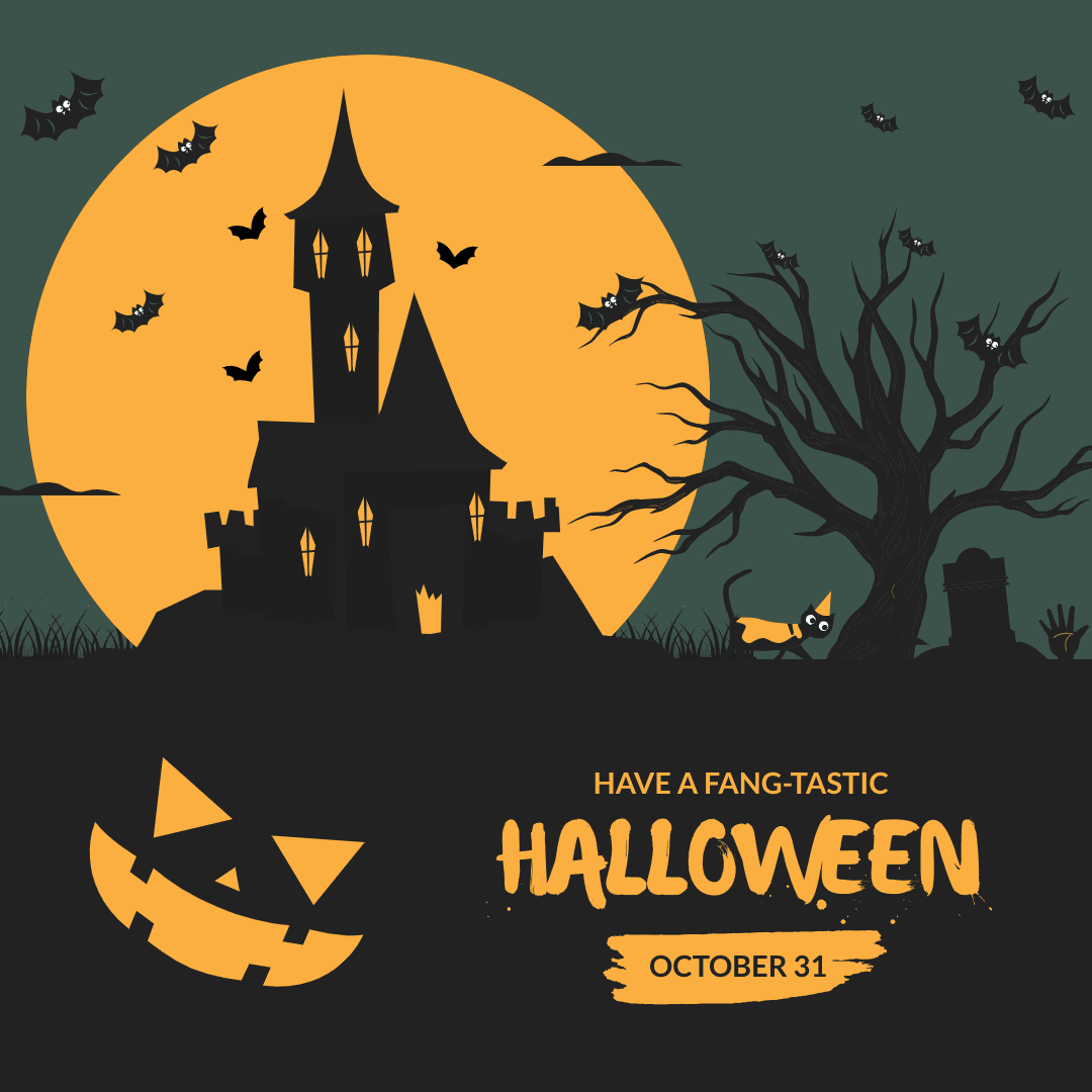 haunted-castle-and-bats-fang-tastic-halloween-instagram-post-template-thumbnail-img