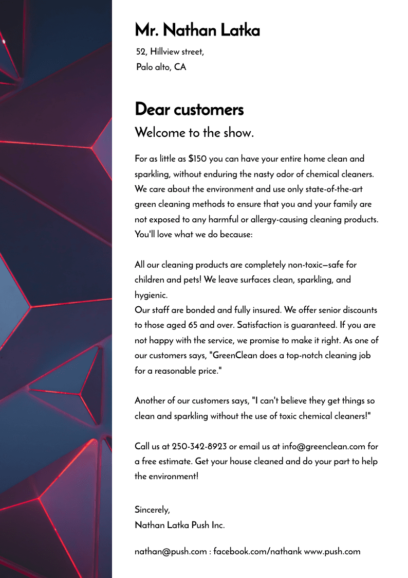 Free Editable Business Letter Templates | Picmaker
