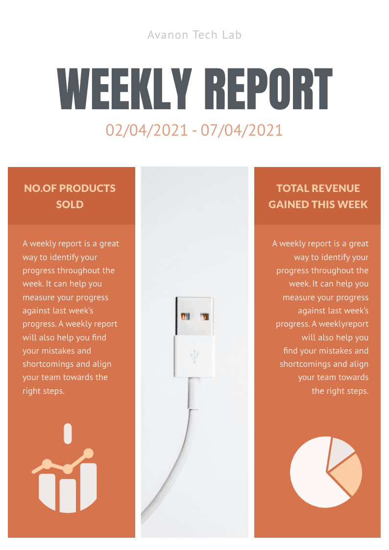 Easy and Free Printable Weekly Report Templates | Picmaker