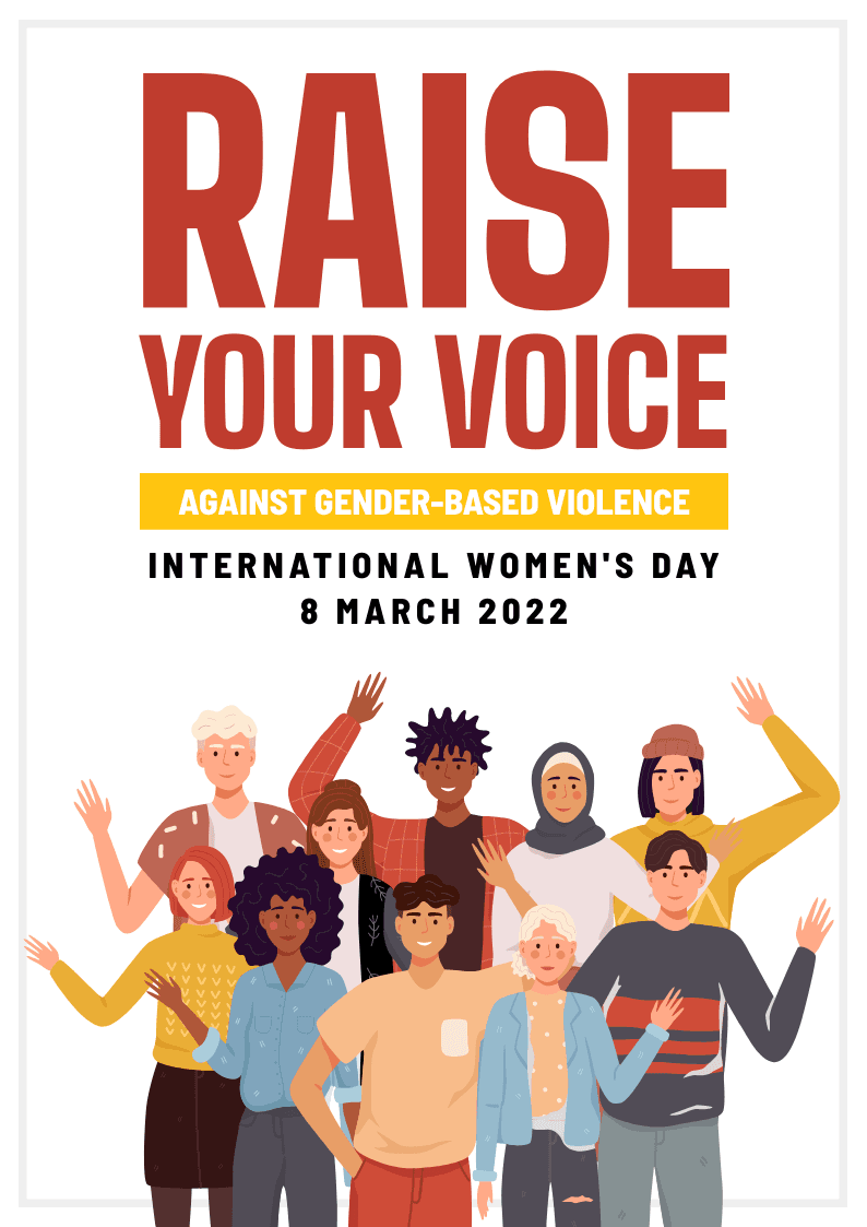 white-background-people-raise-your-voice-illustrated-flyer-template-thumbnail-img
