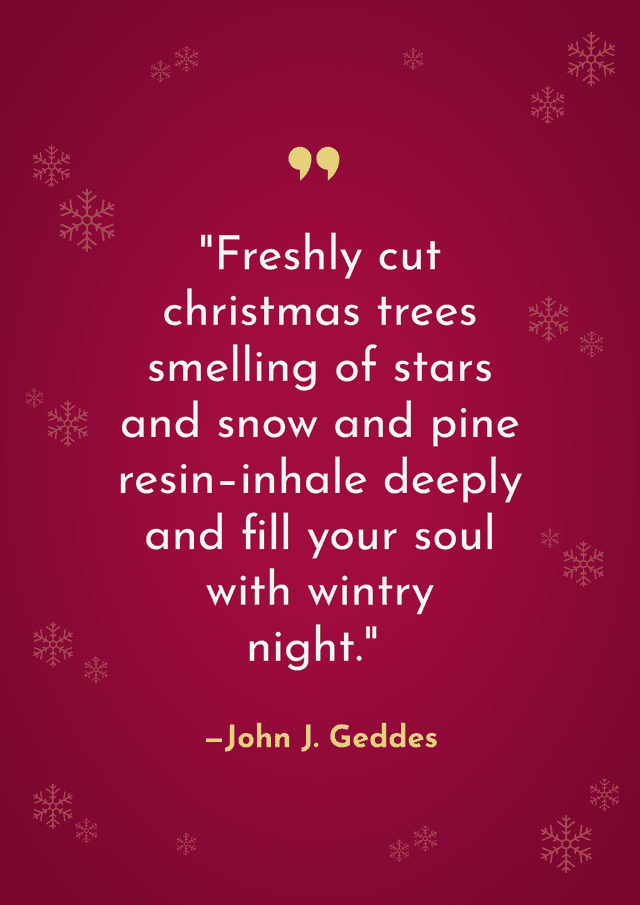Red Freshly Cut Christmas Trees Christmas Quote Poster Template