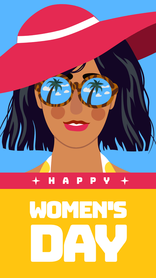woman-wearing-red-hat-happy-womens-day-illustrated-facebook-story-template-thumbnail-img