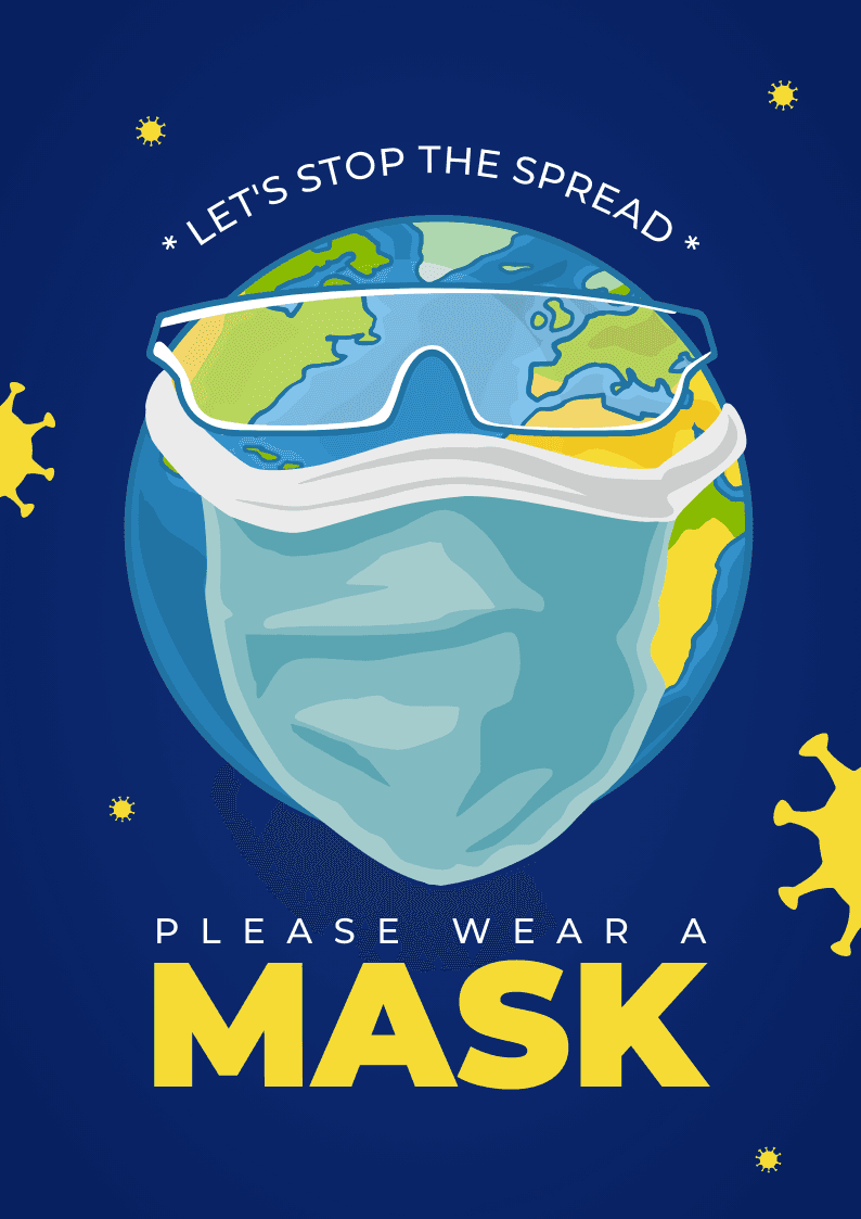earth-illustration-please-wear-a-mask-flyer-template-thumbnail-img