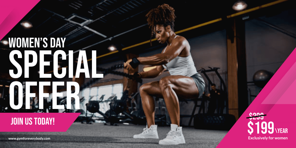 pink-woman-working-out-womens-day-special-gym-ad-twitter-post-template-thumbnail-img