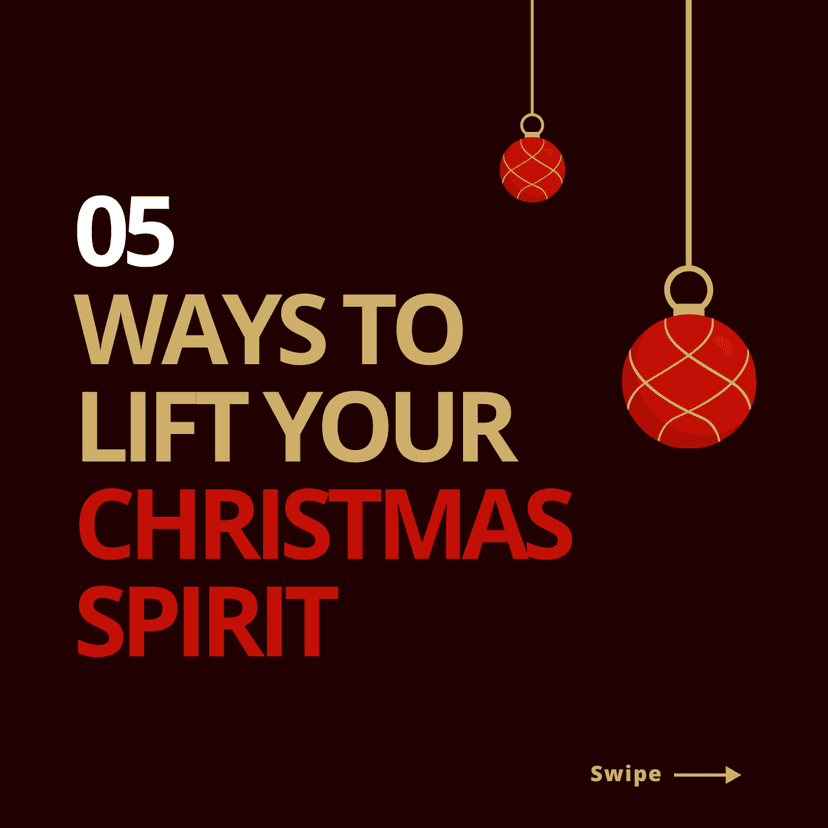 brown-ways-to-lift-your-christmas-spirit-instagram-carousel-template-thumbnail-img