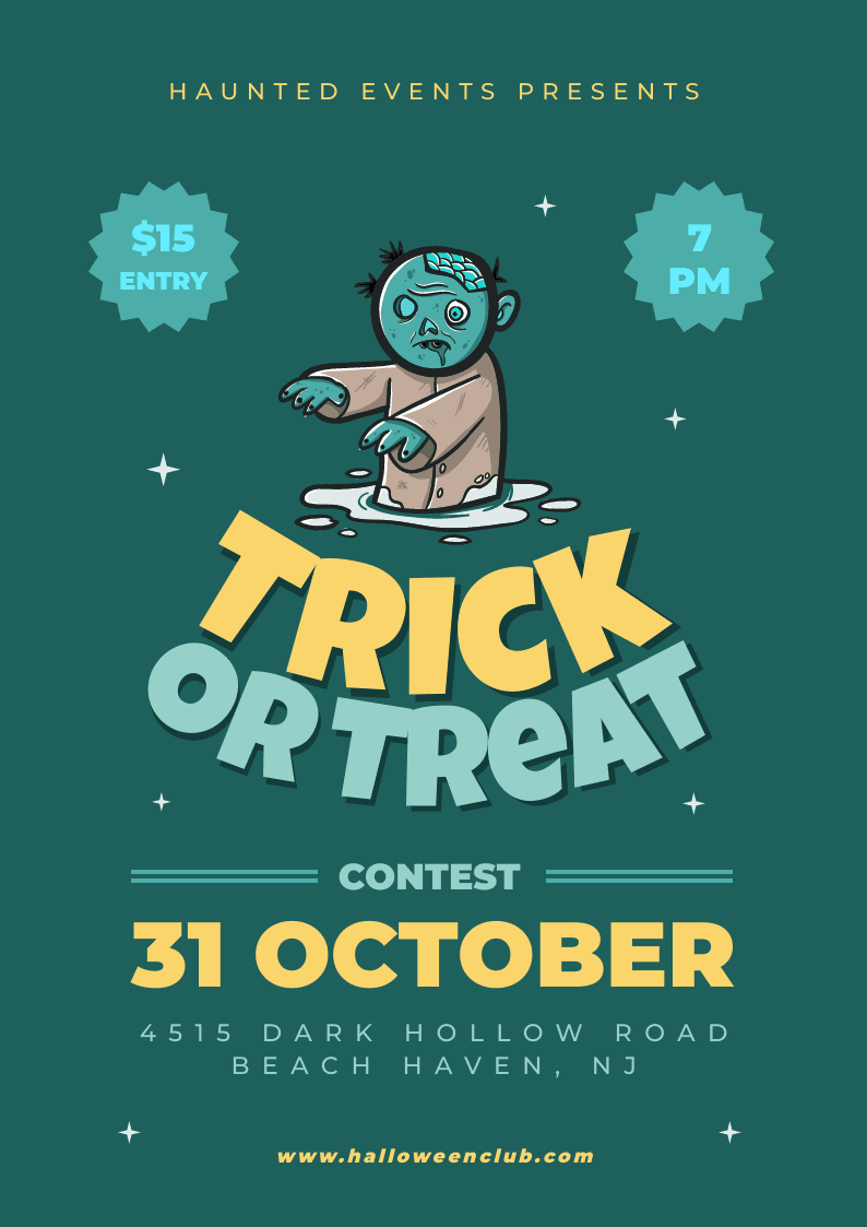 green-zombie-trick-or-treat-contest-flyer-template-thumbnail-img