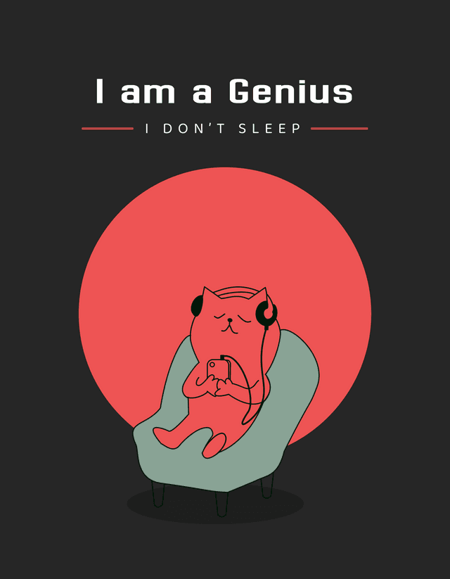 red-cat-listening-to-music-i-am-a-genius-t-shirt-quotes-thumbnail-img