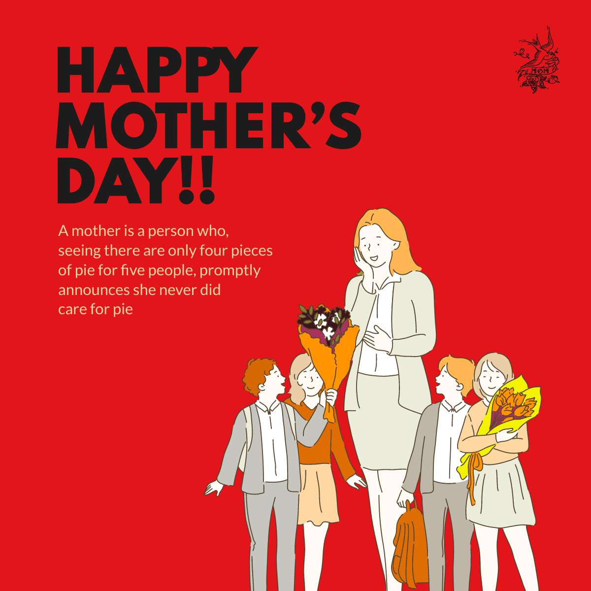 red-background-mothers-day-linkedin-post-template-thumbnail-img