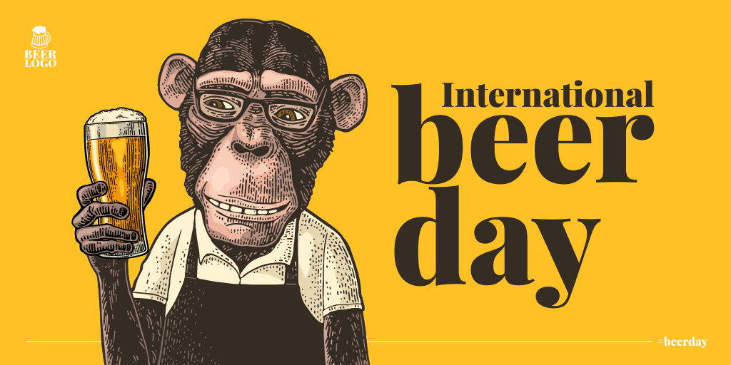 monkey-illustrated-beer-day-twitter-post-template-thumbnail-img