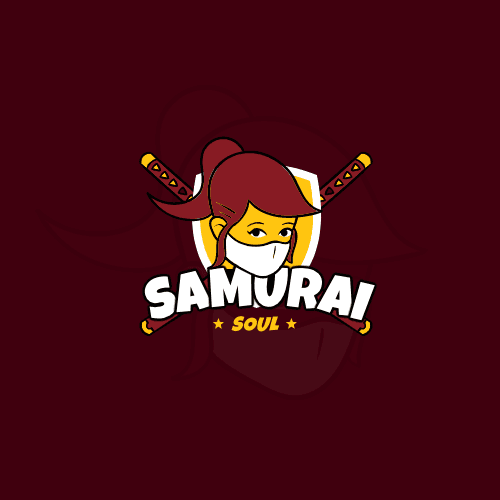 brown-and-yellow-girl-wearing-face-mask-samurai-soul-logo-template-thumbnail-img
