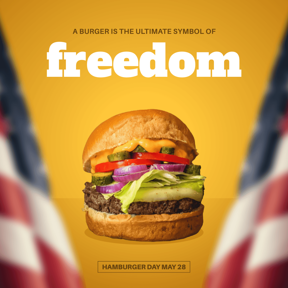 yellow-background-national-hamburger-day-linkedin-post-template-thumbnail-img